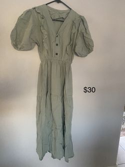 Long Light Green Dress