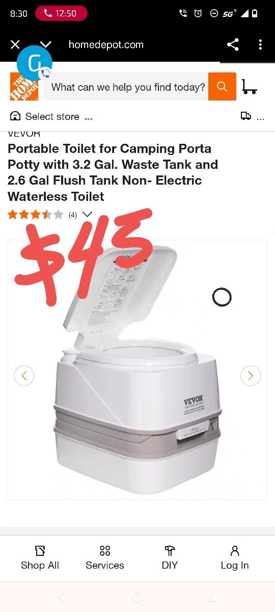 BAรO PORTATIL $45 NUEVA