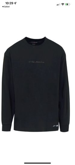 JORDAN X A MA MANIERE LONG SLEEVE BLACK TSHIRT Large NEW