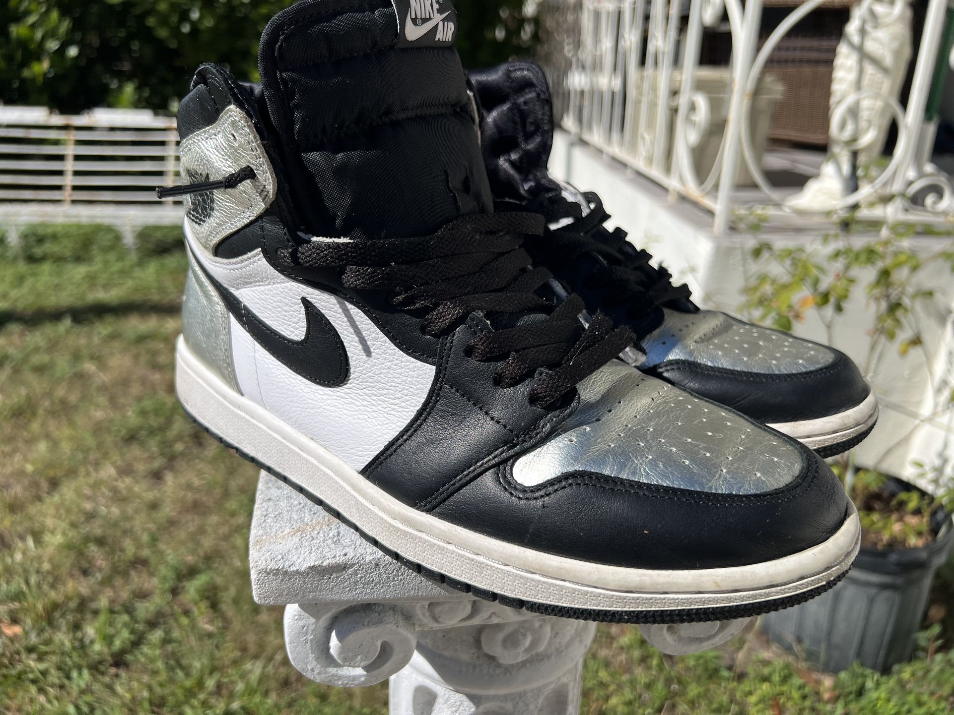 High Og Jordan Ones Silver And Black Size Air Jordan Mid Alternate 