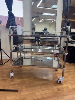 Stainless Steel Tattoo Rolling Cart w/ Drawers – Heavy Duty