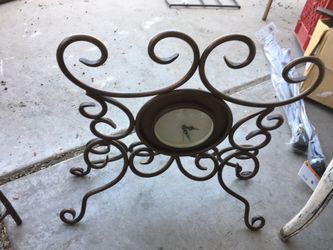 EASLE BACK WROUGHT IRON CLOCK 20x20