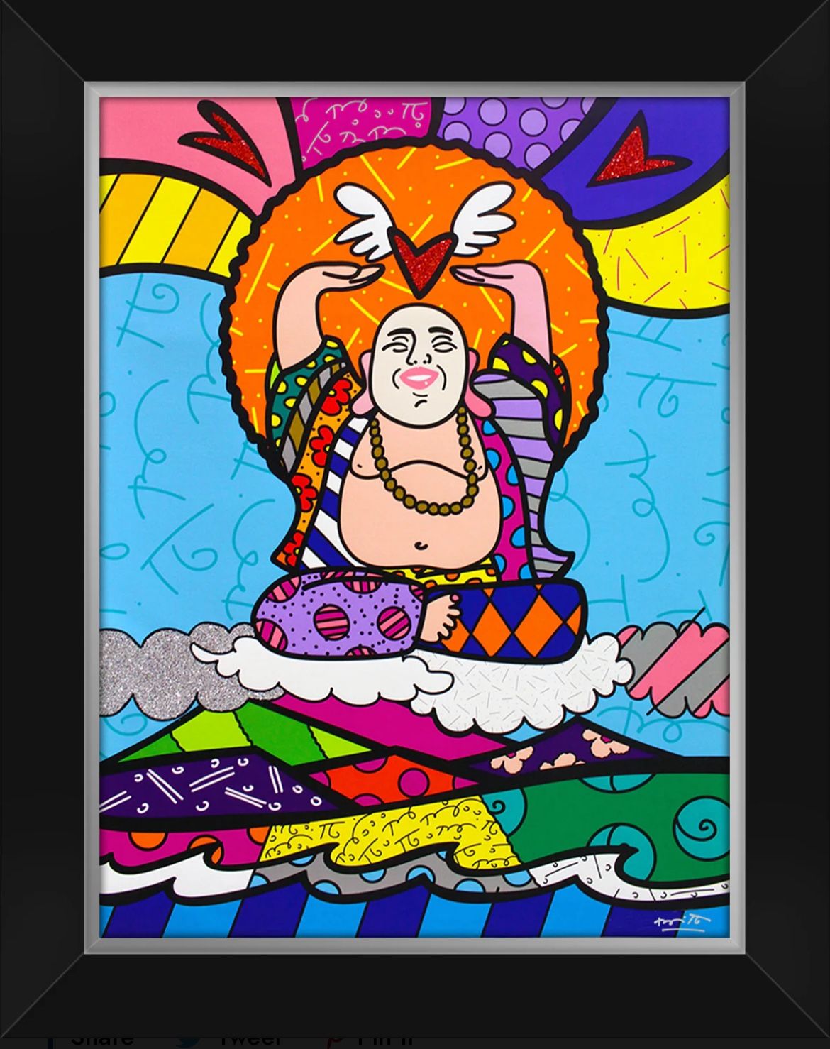 Artist Britto- Buddha Limited Edition Print