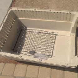 2 Ea, Dog Crate/Carrier.  Med-large Size, Plastic & Wire Type