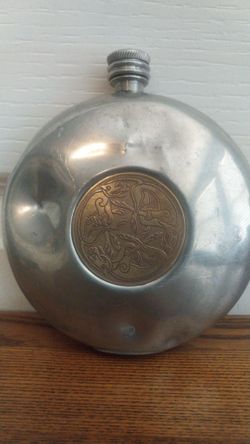 Antique Pewter Flask