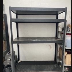 4 Section Metal Shelving Unit 