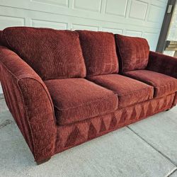 Clean ✔️ Soft Lazyboy Burnt Red Sofa Couch Nicely Cushioned 1pc 