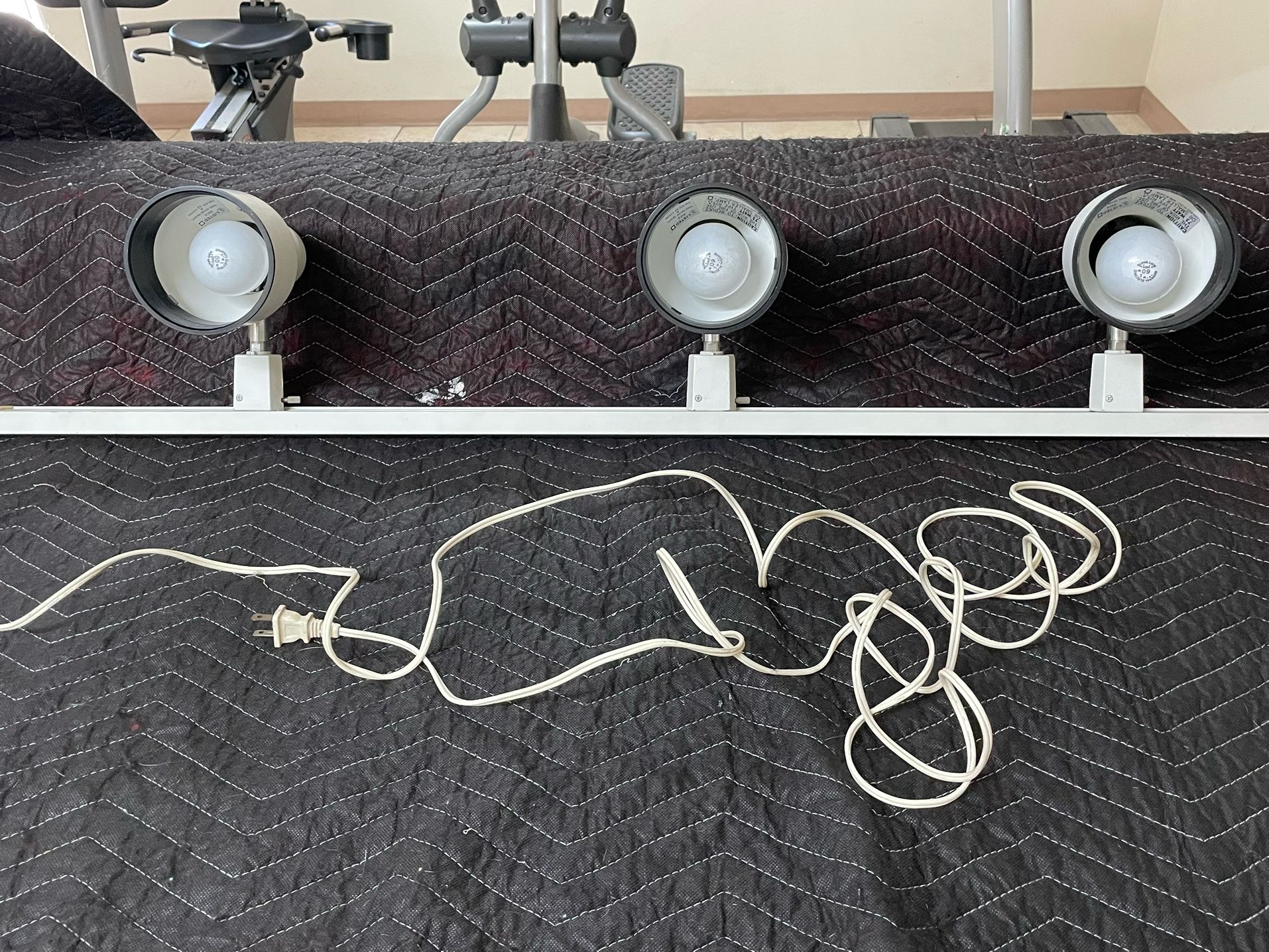 RETRO 90’s track lighting – plug-in 48”L sale price through Sunday, 2 PM:
