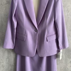 NWT Vintage Pendleton Lavender 100% Virgin Wool Skirt Suit w/Top Sz 6 USA