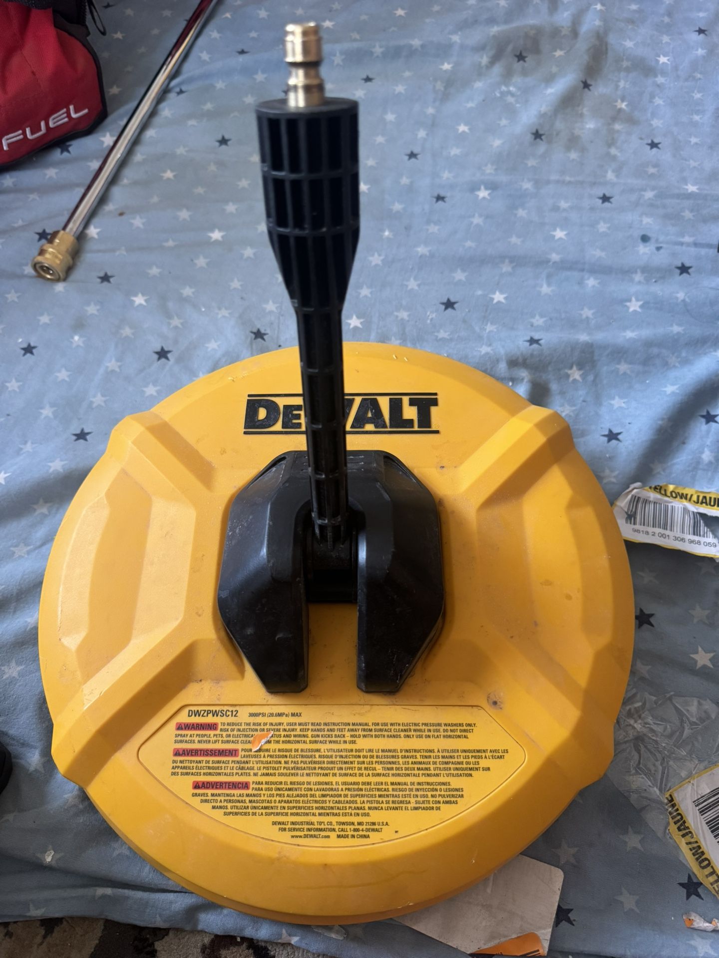 DEWALT 12 in. Rotating Driveway and Sidewalk Surface Cleaner Pressure Washer Attachment (3000 PSI MAX