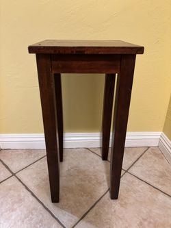 Small Wood Side Table / Plant Stand