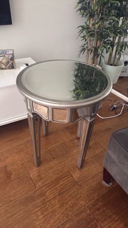 Mirrored side table