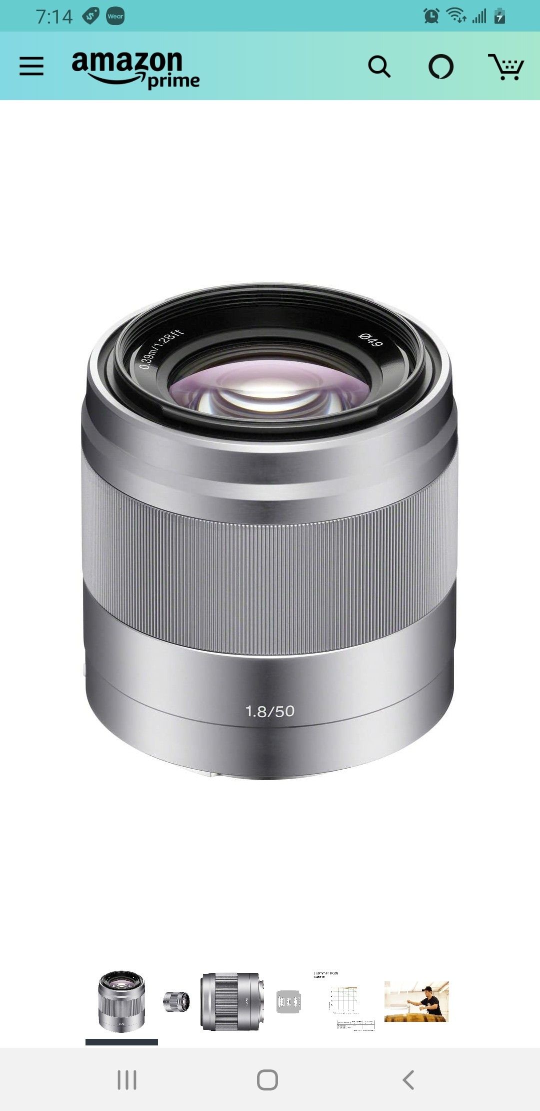 Sony 50mm f/1.8 Mid-Range Lens for Sony E Mount Nex Cameras