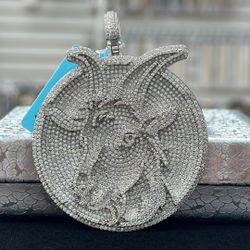 Sterling Silver Moissanite GOAT Pendant