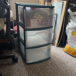 3 Plastic Drawers For Storage $25