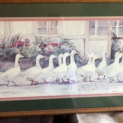 Modern Farm House Art Print Ducks Out For A Stroll