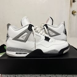 2025 Air Jordan 4 White Cement Size 12