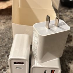 20W dual-port USB phone wall charger 3-PACK!