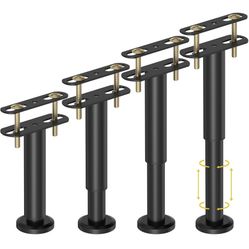 4 Pcs Adjustable Height Bed Support Legs 7.08-12.6 inch, Bed Frame Center Support Legs for Bed Frame/Bed Center Slat/Furniture, Heavy Duty Metal Bed R