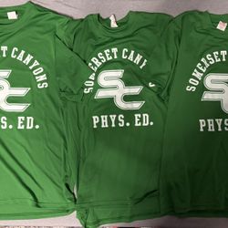 Somerset Canyons Boynton Green PE Shirts New Size Youth Large Set Of 3