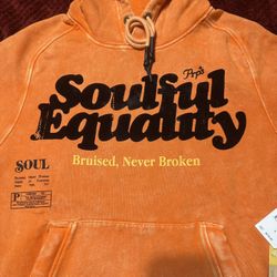 PRPS ORANGE DISTRESSED HOODIE 