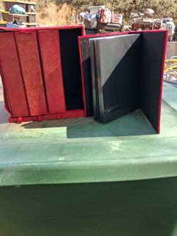 Red Leather Photo Album with Sleeves