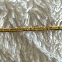 Stunning 14k I Love You Mom Herringbone Bracelet 7"
