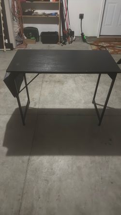 Black wood desk