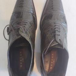 Black Leather Monk Strap Men’s Dress Shoes – Size 13 – Classic Square Toe