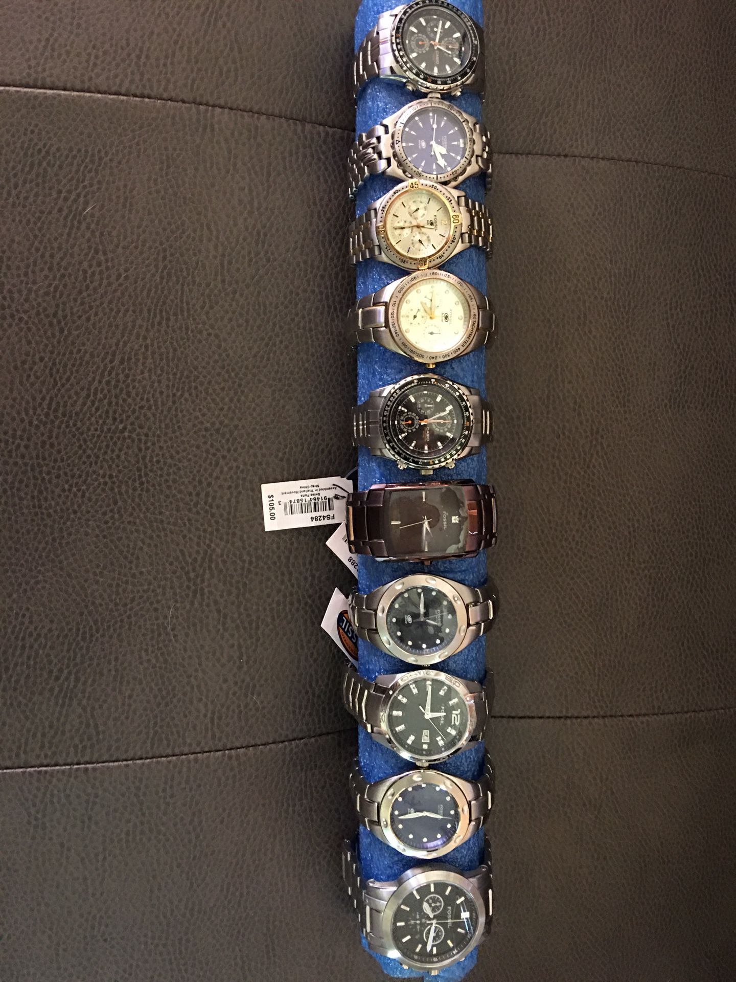 Fossil and Casio watches