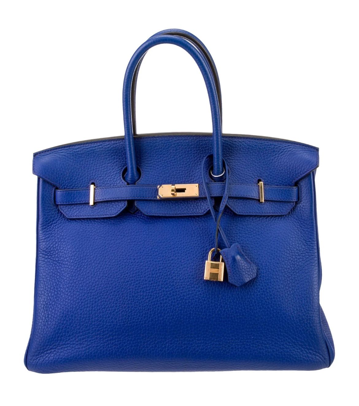 Hermes TOGO Birkin 35 Blue With Gold Hardware
