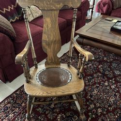 Antique Oak Rocking Chair