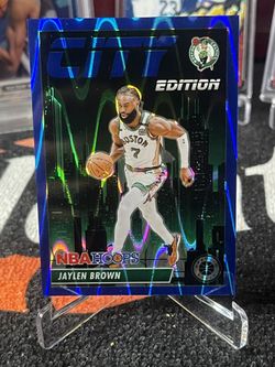 2023-24 Nba Hoops Premium Stock - City Edition Jaylen Brown #1 Blue Sesmic /99
