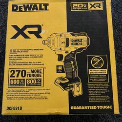 DeWalt DCF891B 20V MAX XR Li-Ion 1/2" Mid-Range Impact Wrench NEW!