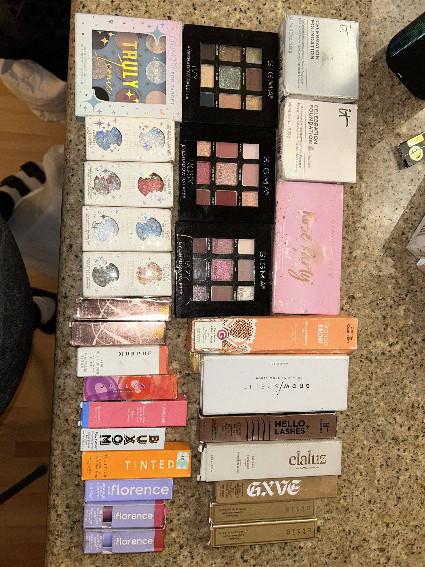 Lot Bundle Of 28 High End Makeup  Eyeshadows Lipsticks Mascaras New In Box