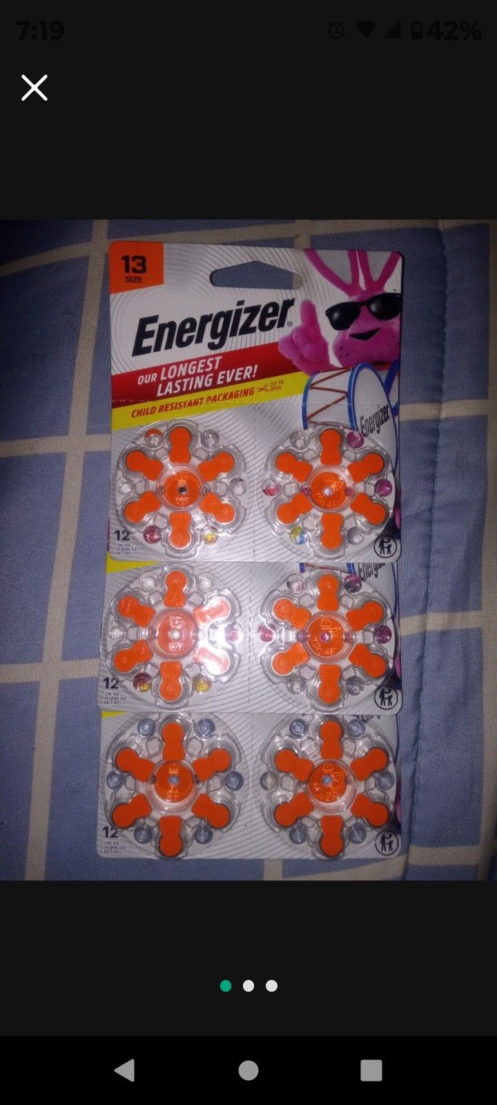 Energizer (3) 12 Packs Size 13 Batteries NEW