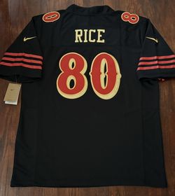 Jerry Rice #80 49ers Faithful To The Bay Black Jersey