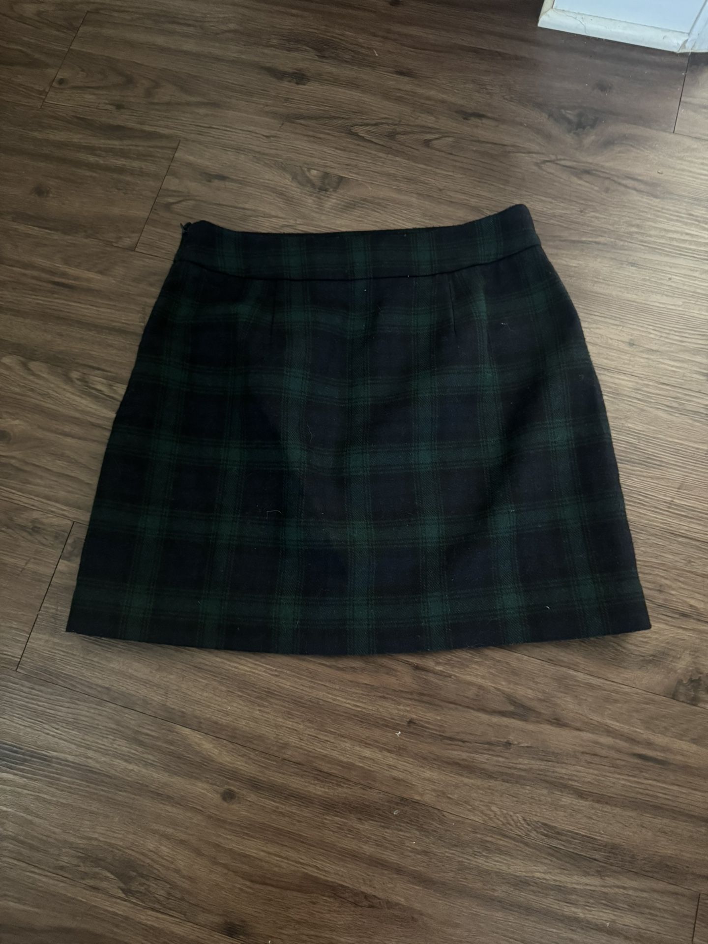 Loft Petite Classic Green Plaid Women's Skirt