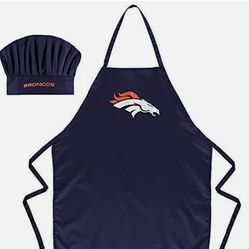 New Broncos Apron With Chef's Hat