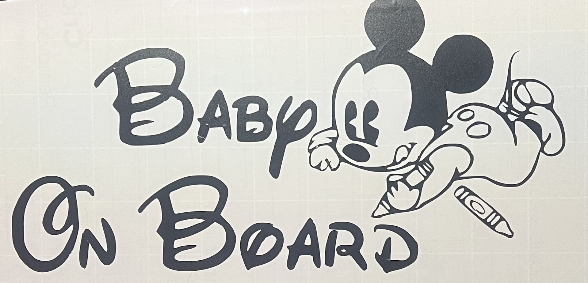 Baby On board! Mickey Mouse!