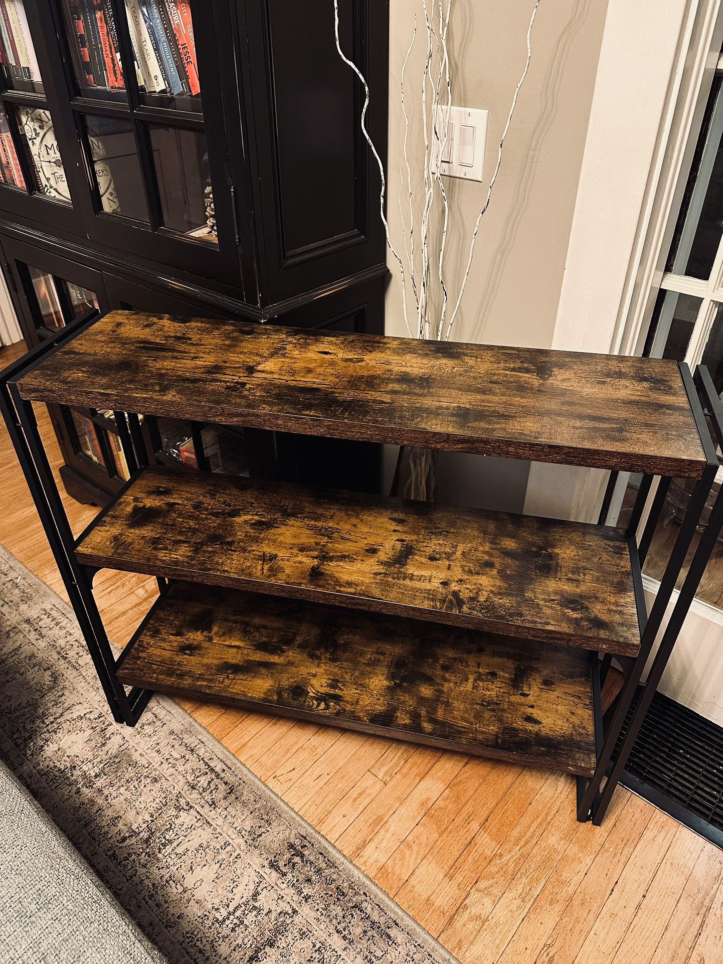 Three Level Wood Console Table