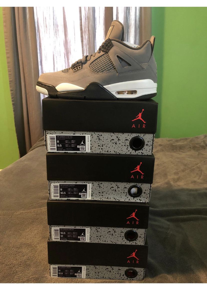 Air Jordan retro 4 cool grey sizes 3.5, 8, 9, 8.5, 9.5, 11, 13