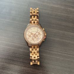 Michael Kors - Pilot Chronograph Gold Toned/Rose Gold Womens Watch 