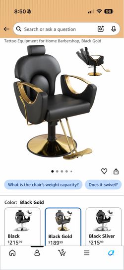 Salon Chair Reclining Barber Hair Chair for Hair Stylist with Heavy Duty Hydraulic Pump, 360 Swivel Styling Beauty Spa Tattoo Equipment for Home Barbe