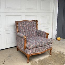 Vintage “Cottage Core” French Provincial Bergere Armchair •FREE DELIVERY•