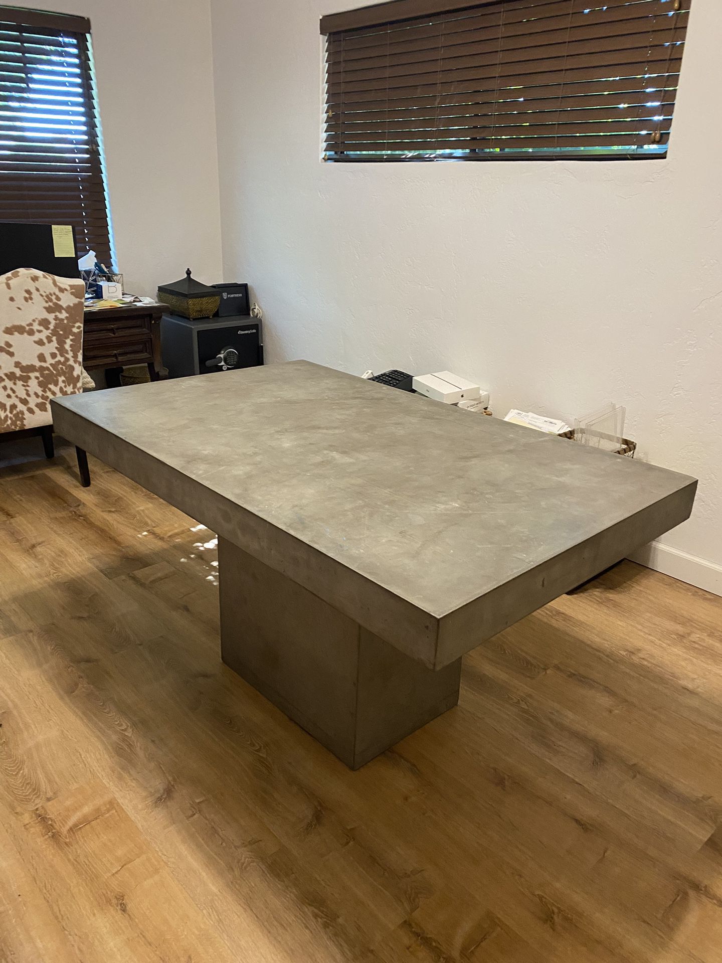 Grey Concrete solid Dining Table  