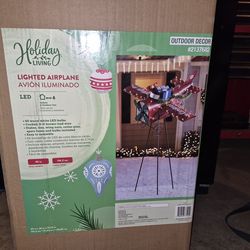 L.E.D. Christmas Airplane Decor