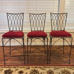 Bronze Colored Rod Iron Barstools