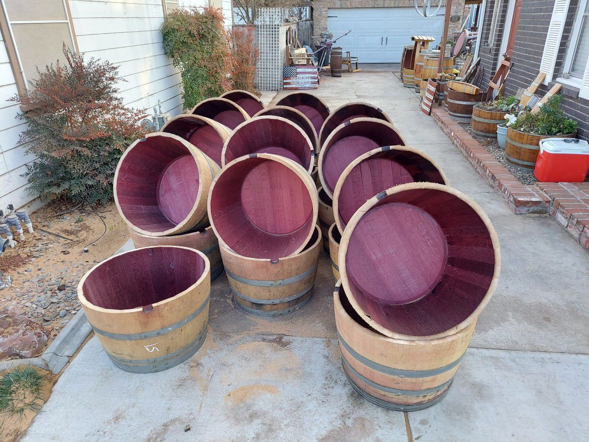 Half Wine Barrels