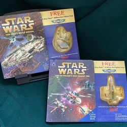 STAR WARS CRUISE ALONG BOOKS with MICRO MACHINES-Set Of 2